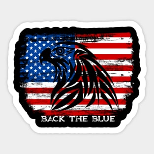 Back the Blue Police Supporter Officer Sticker